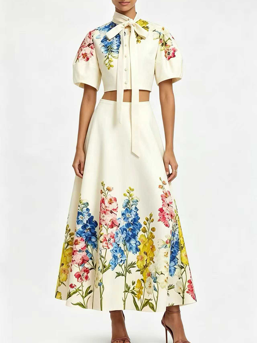VGH Elegante Completo Due Pezz - Midi Skirt Floral recensione e prezzo